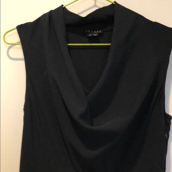 Theory Navy Dress with Cowl Neck - Picture 2 of 6
